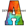 ALPHABET SET Digital Graphic Design Typography Clipart SVG-PNG Sublimation BRIGHT MULTI COLORED FOG Design Download Crafters Delight - JAMsCraftCloset