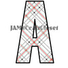 ALPHABET SET Digital Graphic Design Typography Clipart SVG-PNG Sublimation RED BLACK PLAIDE Design Download Crafters Delight - JAMsCraftCloset