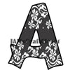 ALPHABET SET Digital Graphic Design Typography Clipart SVG-PNG Sublimation WHITE LACE BLACK BACKGROUND Design Download Crafters Delight - JAMsCraftCloset