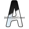 ALPHABET SET Digital Graphic Design Typography Clipart SVG-PNG Sublimation BLACK WHITE SILVER BAND METALIC Industrial Design Download Crafters Delight - JAMsCraftCloset