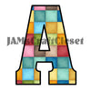 ALPHABET SET Digital Graphic Design Typography Clipart SVG-PNG Sublimation PATCHWORK Design Download Crafters Delight - JAMsCraftCloset
