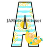 ALPHABET SET Digital Graphic Design Typography Clipart SVG-PNG Sublimation BABY RABBIT SLEEPING SUN Kids Children Design Download Crafters Delight - JAMsCraftCloset