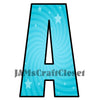 ALPHABET SET Digital Graphic Design Typography Clipart SVG-PNG Sublimation BLUE STAR SWIRL Design Download Crafters Delight - JAMsCraftCloset