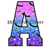 ALPHABET SET Digital Graphic Design Typography Clipart SVG-PNG Sublimation PINK BLUE PURPLE BATS STARS Design Holiday Halloween Download Crafters Delight - JAMsCraftCloset