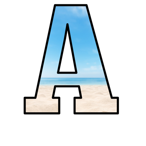 ALPHABET SET Digital Graphic Design Typography Clipart SVG-PNG Sublimation BEACH Design Download Crafters Delight - JAMsCraftCloset