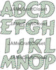 ALPHABET SET Digital Graphic Design Typography Clipart SVG-PNG Sublimation AQUA GRUNGE SPIRAL Design Download Crafters Delight - JAMsCraftCloset