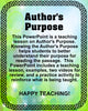 PowerPoint Teacher Resource Lesson for AUTHOR'S PURPOSE Lesson Review Games Quiz Happy Teaching - JAMsCraftCloset