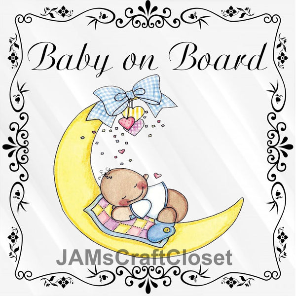 BABY ON BOARD 2 -  DIGITAL GRAPHICS  My digital SVG, PNG and JPEG Graphic downloads for the creative crafter are graphic files for those that use the Sublimation or Waterslide techniques - JAMsCraftCloset