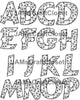 ALPHABET SET Digital Graphic Design Typography Clipart SVG-PNG Sublimation BLACK FLORAL WHITE BACKGROUND Design Download Crafters Delight - JAMsCraftCloset
