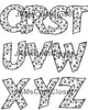 ALPHABET SET Digital Graphic Design Typography Clipart SVG-PNG Sublimation BLACK FLORAL WHITE BACKGROUND Design Download Crafters Delight - JAMsCraftCloset