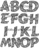 ALPHABET SET Digital Graphic Design Typography Clipart SVG-PNG Sublimation BLACK LACE Design Download Crafters Delight - JAMsCraftCloset