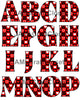 ALPHABET SET Digital Graphic Design Typography Clipart SVG-PNG Sublimation BLACK WHITE HEARTS Design Download Crafters Delight - JAMsCraftCloset