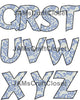 ALPHABET SET Digital Graphic Design Typography Clipart SVG-PNG Sublimation BLUE LACE Design Download Crafters Delight - JAMsCraftCloset