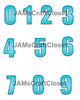 NUMBER SETS Digital Graphic Design Typography Clipart SVG-PNG Sublimation BLUE STAR SWIRL Design Download Crafters Delight - JAMsCraftCloset