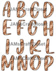 ALPHABET SET Digital Graphic Design Typography Clipart SVG-PNG Sublimation BROWN CHOCOLATE ZIGZAG Design Download Crafters Delight - JAMsCraftCloset