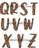 ALPHABET SET Digital Graphic Design Typography Clipart SVG-PNG Sublimation BROWN CHOCOLATE SWIRL RETRO Design Download Crafters Delight - JAMsCraftCloset