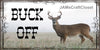 Deer License Plate - BUCK OFF Vanity Plate Gift Idea Hunter Gift Made By Sublimation on Metal - JAMsCraftCloset
