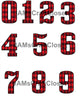 NUMBER SETS Digital Graphic Design Typography Clipart SVG-PNG Sublimation BUFFALO PLAID RED BLACK Design Download Crafters Delight - JAMsCraftCloset