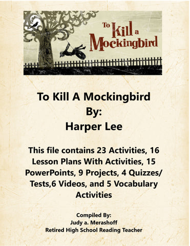 To Kill A Mockingbird By Harper Lee Teacher Supplemental Resources Fun Engaging JAMsCraftCloset