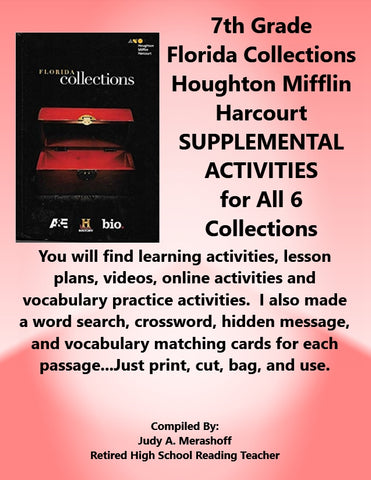 Florida Collections 7th Grade from HMH Houghton Mifflin Harcourt 7th Grade Textbook {{ JAMsCraftCloset }}