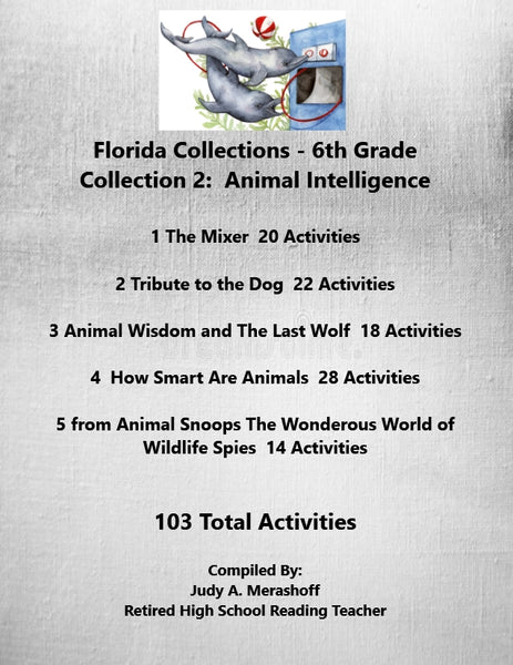 Florida Collections 6th Grade Collection 2 ANIMAL INTELLIGENCE Supplemental Activities 5 Passages JAMsCraftCloset