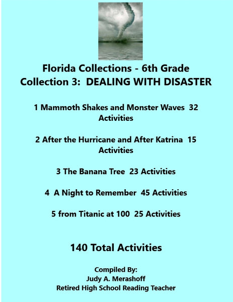 Florida Collections 6th Grade Collection 3 DEALING WITH DISASTER Supplemental Activities 5 Passages JAMsCraftCloset