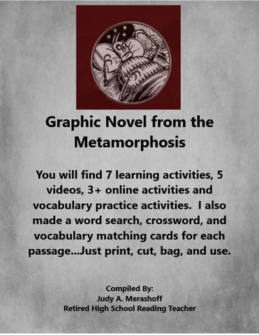 Graphic Novel from the Metamorphosis from HMH 10th Grade Textbook Collection 3 {{ JAMsCraftCloset }}