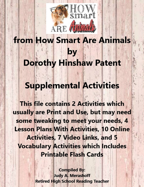 Florida Collections 6th Grade Collection 2 How Smart Are Animals Supplemental Activities JAMsCraftCloset