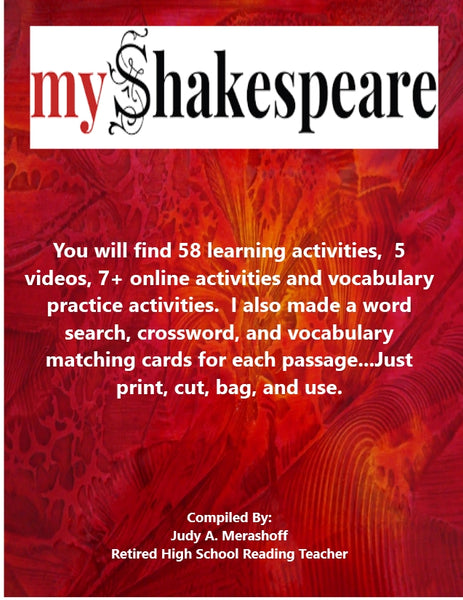 My Shakespeare by Kate Tempest from HMH 9th Grade Textbook Collection 4 - JAMsCraftCloset 