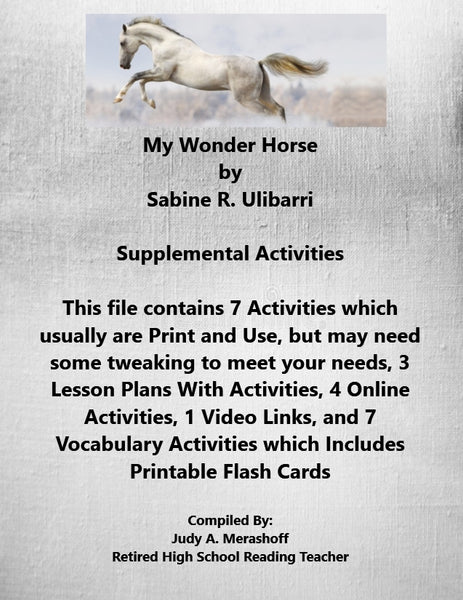 Florida Collections 6th Grade Collection 4 My Wonder Horse Supplemental Activities JAMsCraftCloset