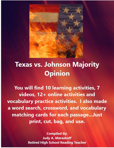 from Texas vs Johnson Majority Opinion from HMH 10th Grade Textbook Collection 1 {{ JAMsCraftCloset }}