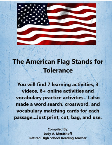American Flag Stands for Tolerance from HMH 10th Grade Textbook Collection 1 {{ JAMsCraftCloset }}