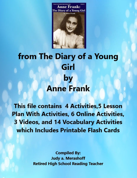 Florida Collection 8th Grade Collection 5 from The Diary of a Young Girl by Anne Frank Supplemental Activities JAMsCraftCloset