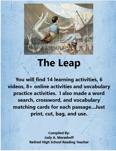 The Leap by Louise Erdrich from HMH 9th Grade Textbook Collection 5 Supplemental Resources JAMsCraftCloset