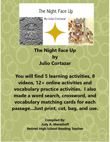The Night Face Up from HMH 10th Grade Collection 4 Supplemental Resources {{ JAMsCraftCloset }}