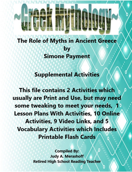 Florida Collections 6th Grade Collection 6 The Roles of Myths in Ancient Greece Supplemental Activities JAMsCraftCloset
