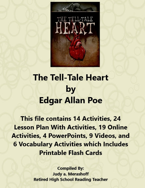 Florida Collection 8th Grade Collection 2 The Tell Tale Heart by Edgar Allan Poe Supplemental Activities JAMsCraftCloset