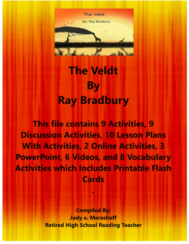 The Veldt by Ray Bradbury Short Story Teacher Supplemental Resources JAMsCraftCloset