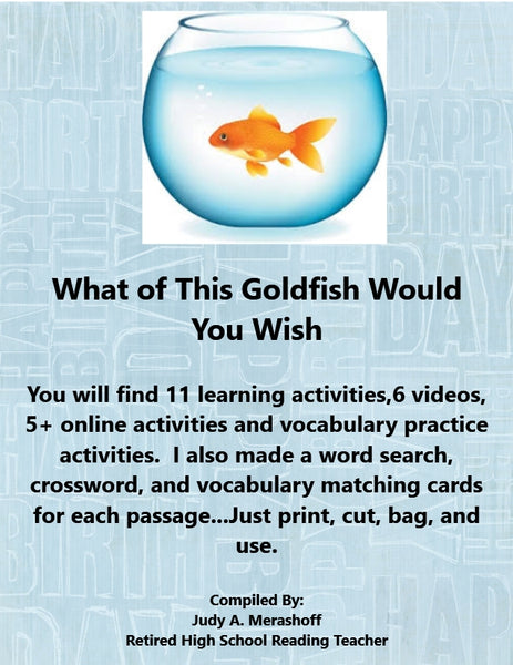 What of This Goldfish Do You Wish from HMH 10th Grade Textbook Collection 1 JAMsCraftCloset