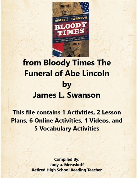 Florida Collection 8th Grade Collection 3 from Bloody Times The Funeral of Abe Lincoln Supplemental Activities JAMsCraftCloset