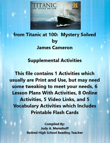 Florida Collections 6th Grade Collection 3 from Titanic at 100 Mystery Solved Supplemental Activities JAMsCraftCloset