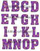 ALPHABET SET Digital Graphic Design Typography Clipart SVG-PNG Sublimation CANDY CORN PURPLE BACKGROUND Design Holiday Halloween Download Crafters Delight - JAMsCraftCloset