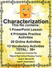 CHARACTERIZATION PowerPoint Digital Lesson Teacher Resource With Supplemental Activities HAPPY TEACHING - Digital Download - JAMsCraftCloset