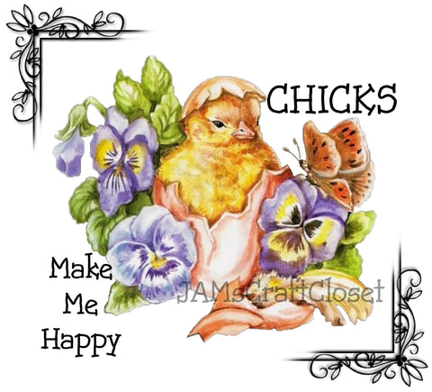 CHICKS MAKE ME HAPPY - DIGITAL GRAPHICS  My digital SVG, PNG and JPEG Graphic downloads for the creative crafter are graphic files for those that use the Sublimation or Waterslide techniques - JAMsCraftCloset