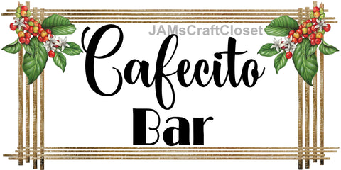 Digital Graphic Design SPANISH SVG-PNG Download COFFEE BAR Positive Saying Kitchen Decor Crafters Delight - JAMsCraftCloset