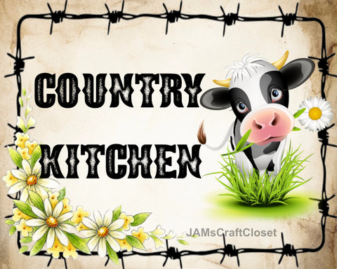 Digital Graphic Design SVG-PNG-JPEG Download Positive Saying Love COUNTRY KITCHEN 3 COW Kitchen Decor Crafters Delight - DIGITAL GRAPHICS - JAMsCraftCloset