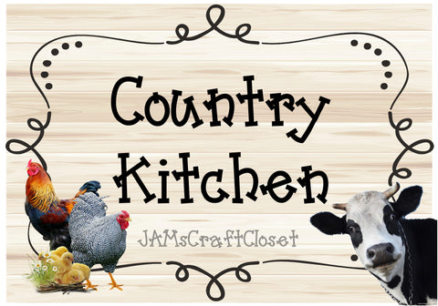 COUNTRY KITCHEN COW AND HEN - DIGITAL GRAPHICS  My digital SVG, PNG and JPEG Graphic downloads for the creative crafter are graphic files for those that use the Sublimation or Waterslide techniques - JAMsCraftCloset