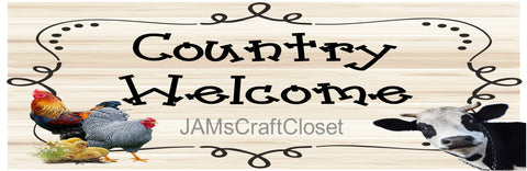 COUNTRY WELCOME HEN COW - DIGITAL GRAPHICS  My digital SVG, PNG and JPEG Graphic downloads for the creative crafter are graphic files for those that use the Sublimation or Waterslide techniques - JAMsCraftCloset