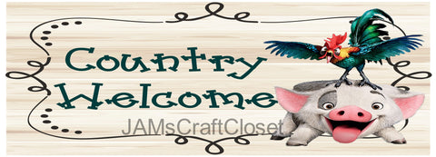 COUNTRY WELCOME PIG ROOSTER- DIGITAL GRAPHICS  My digital SVG, PNG and JPEG Graphic downloads for the creative crafter are graphic files for those that use the Sublimation or Waterslide techniques - JAMsCraftCloset
