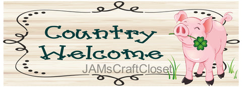 COUNTRY WELCOME PIG - DIGITAL GRAPHICS  My digital SVG, PNG and JPEG Graphic downloads for the creative crafter are graphic files for those that use the Sublimation or Waterslide techniques - JAMsCraftCloset